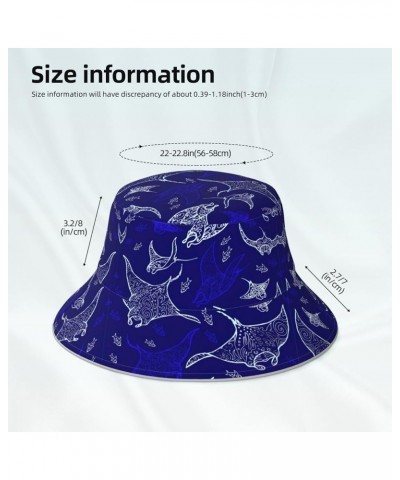 Fresh and Juicy Fruit Rainbow Fashionable Double-Sided Reflective Bucket Hat â Outdoor Activities Manta Ray and Fish $14.56 B...