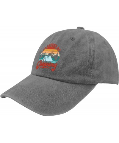 Cowboy hat Men I'd Rather be Camping Trucker hat Men Cute hat Gifts for Him Beach Caps Suitable for Streetwear Pigment Gray $...