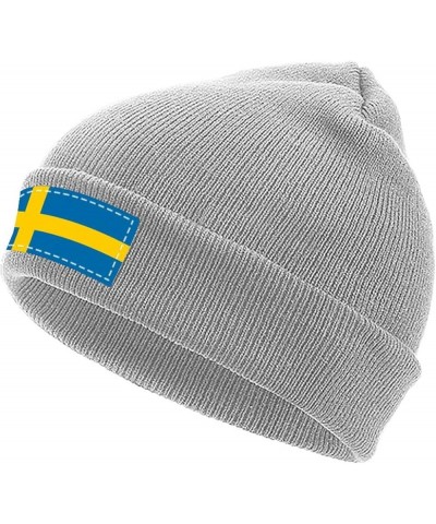 Unisex Anguilla Flag Knit Cuffed Beanie for Men and Women Knit Hat Winter Beanies Light Gray-style-9 $10.72 Skullies & Beanies