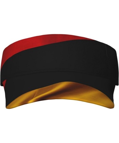 Sun Visor Hats for Women Men Ginkgo Biloba Sunscreen Visor Cap Adjustable Sport Empty Top Baseball Sun Cap Germany Flag $12.4...