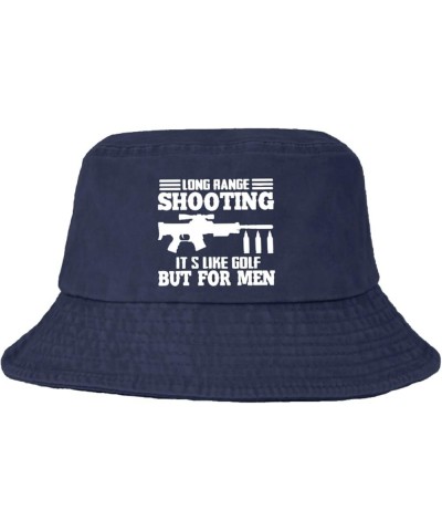 Long Ranges Shooting It's Like Golf But for Men Bucket Hat for Mens Packable Sun Hat Funny Bucket Hat Navy $14.81 Bucket Hats