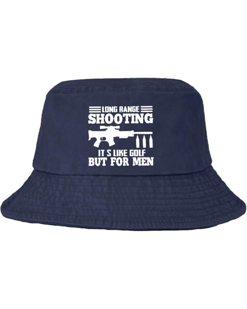 Long Ranges Shooting It's Like Golf But for Men Bucket Hat for Mens Packable Sun Hat Funny Bucket Hat Navy $14.81 Bucket Hats