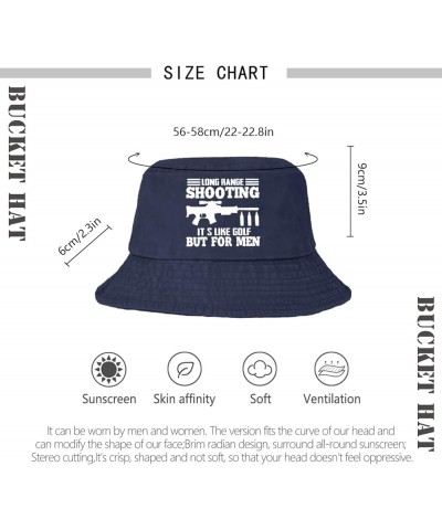 Long Ranges Shooting It's Like Golf But for Men Bucket Hat for Mens Packable Sun Hat Funny Bucket Hat Navy $14.81 Bucket Hats