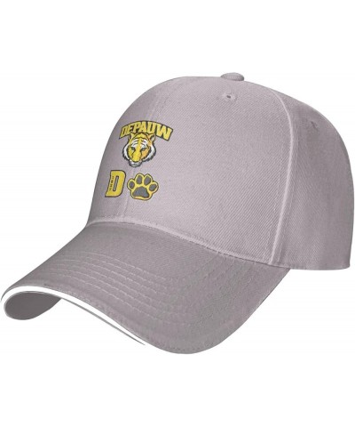 DePauw University Logo Sandwich Cap Unisex Classic Baseball Capunisex Adjustable Casquette Dad Hat Gray $8.10 Baseball Caps