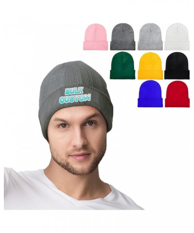 Custom Beanies Hat Bulk Beanies for Men with Designs Your Own Logo for Men or Women Customized Beanie Gifts Grey $11.54 Skull...