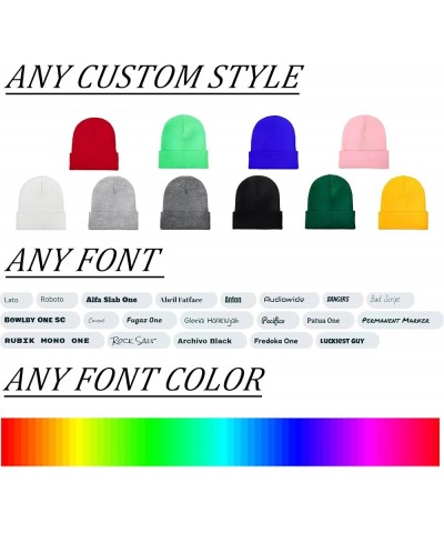 Custom Beanies Hat Bulk Beanies for Men with Designs Your Own Logo for Men or Women Customized Beanie Gifts Grey $11.54 Skull...