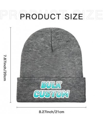 Custom Beanies Hat Bulk Beanies for Men with Designs Your Own Logo for Men or Women Customized Beanie Gifts Grey $11.54 Skull...