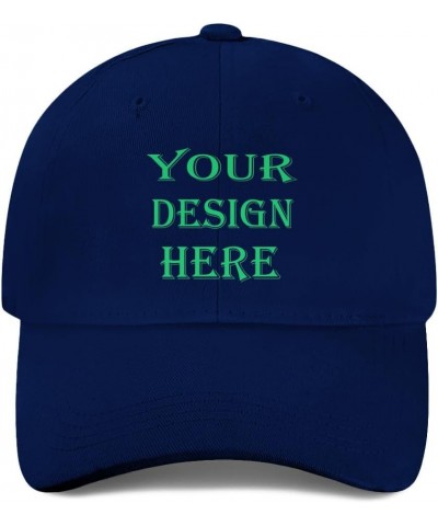 Customized Truck Driver Hat - Personalized Baseball Cap, Customized Photo Text Logo, Suitable for All Seasons. Navy Blue $7.4...