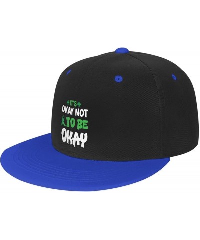 Its Okey Not to Be Okey Baseball Cap for Men Women Snapback Hat Adjustable Flat Bill Hats Blue $12.36 Baseball Caps