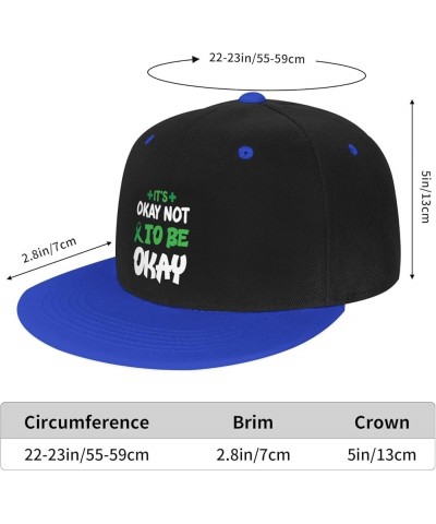 Its Okey Not to Be Okey Baseball Cap for Men Women Snapback Hat Adjustable Flat Bill Hats Blue $12.36 Baseball Caps