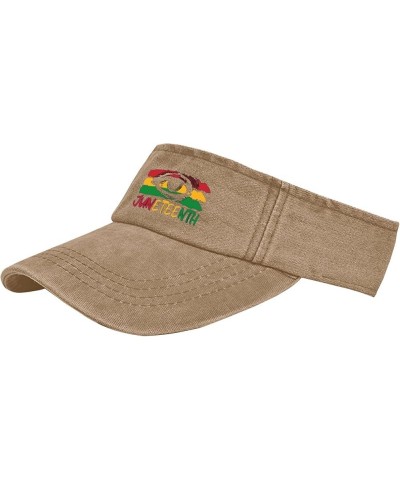 JUNETEENTH Hat Visor Hats for Men Visor Reversible Visor Hat Pigment Khaki $9.72 Visors