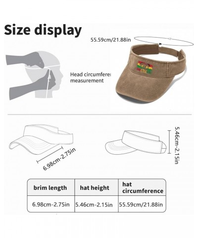 JUNETEENTH Hat Visor Hats for Men Visor Reversible Visor Hat Pigment Khaki $9.72 Visors