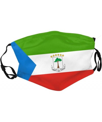 Flag of Equatorial Guinea Face Mask Double-Sided Printing Reusable Adjustable Universal Dust Mask Unisex Masks Black $11.58 B...