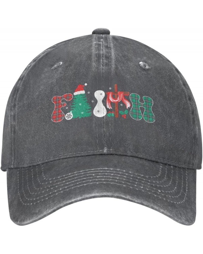 Faith Christmas Jesus Cross Hat Religious Gift Hat Christian God Baseball Cap for Women Men Grey $9.97 Cowboy Hats