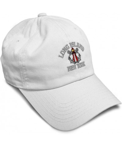 Soft Baseball Cap Lighthouse Long Island New York Lighthouses Sea Cotton Country Dad Hats for Men & Women White Design Only $...