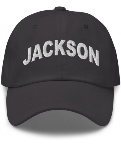 Jackson Pennsylvania Hat Jackson PA Cap Embroidered Dad Hat Adjustable Strap Closure Unisex Dark Grey $22.39 Baseball Caps