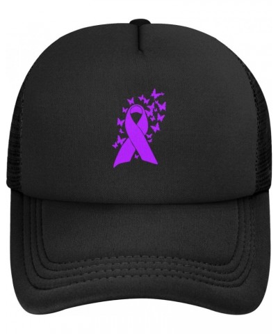 Purple Ribbon Eating Disorders Awareness Baseball Cap Adjustable Casual Mesh Hats Duck Tongue Hat for Men Women67 $11.42 Base...