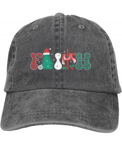 Faith Christmas Jesus Cross Hat Religious Gift Hat Christian God Baseball Cap for Women Men Grey $9.97 Cowboy Hats