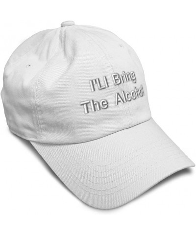 Soft Baseball Cap I'll Bring The Alcohol Twill Cotton Dad Hats for Men & Women White $12.47 Baseball Caps