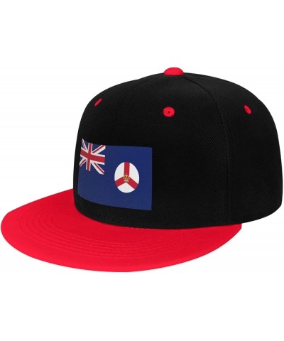 Flag of Singapore (1946–1952) Snapback Hat for Men Women Baseball Cap Trucker Flat Bill Hats Dad Caps Red $11.64 Baseball Caps