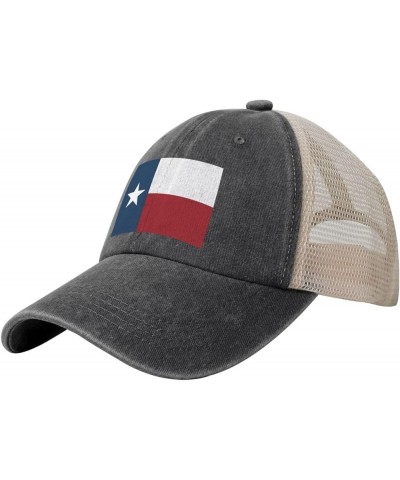 Flag of Texas (1839-1879) Baseball Cap Women Men Mesh Back Hats Vintage Cowboy Hat Dad Caps Black $12.06 Cowboy Hats