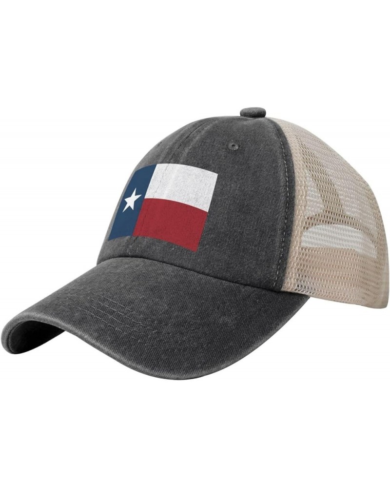 Flag of Texas (1839-1879) Baseball Cap Women Men Mesh Back Hats Vintage Cowboy Hat Dad Caps Black $12.06 Cowboy Hats