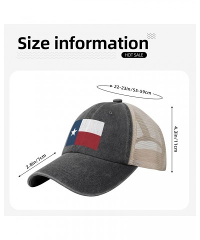 Flag of Texas (1839-1879) Baseball Cap Women Men Mesh Back Hats Vintage Cowboy Hat Dad Caps Black $12.06 Cowboy Hats