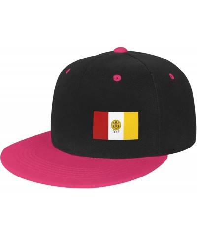 Flag of San Diego, California Snapback Hat Flat Bill Hat Baseball Cap for Men Women Flat Brim Hats Pink $11.06 Baseball Caps