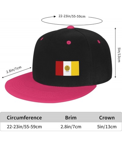 Flag of San Diego, California Snapback Hat Flat Bill Hat Baseball Cap for Men Women Flat Brim Hats Pink $11.06 Baseball Caps