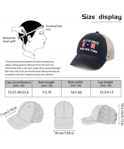 Isn't It Past Your Jail Time Trucker Hat Men Trendy Mesh Hats for Fall Navy Blue $10.77 Baseball Caps