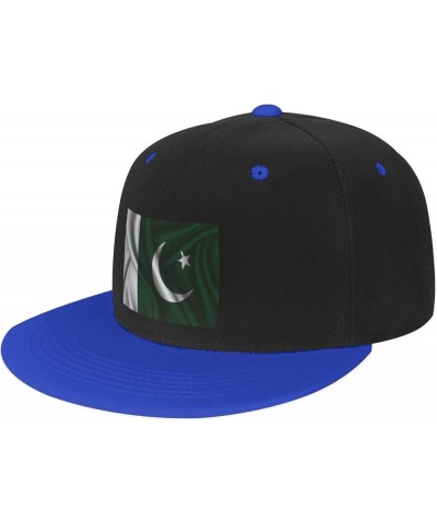 Silk Style Flag of Pakistan Baseball Cap for Men Women Snapback Hat Adjustable Flat Bill Hats Blue $11.62 Baseball Caps