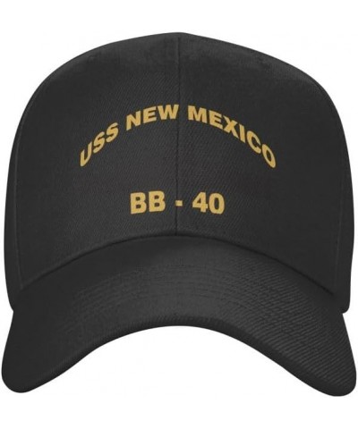 USS New Mexico Bb-40 Flag-Baseball Caps Denim Hats Cowboy Knit hat Fisherman's hat Black $15.47 Baseball Caps