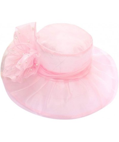 Women's Church Fascinator Bridal Tea Party Wedding Hat Trucker Cap Pink-b $6.71 Baseball Caps