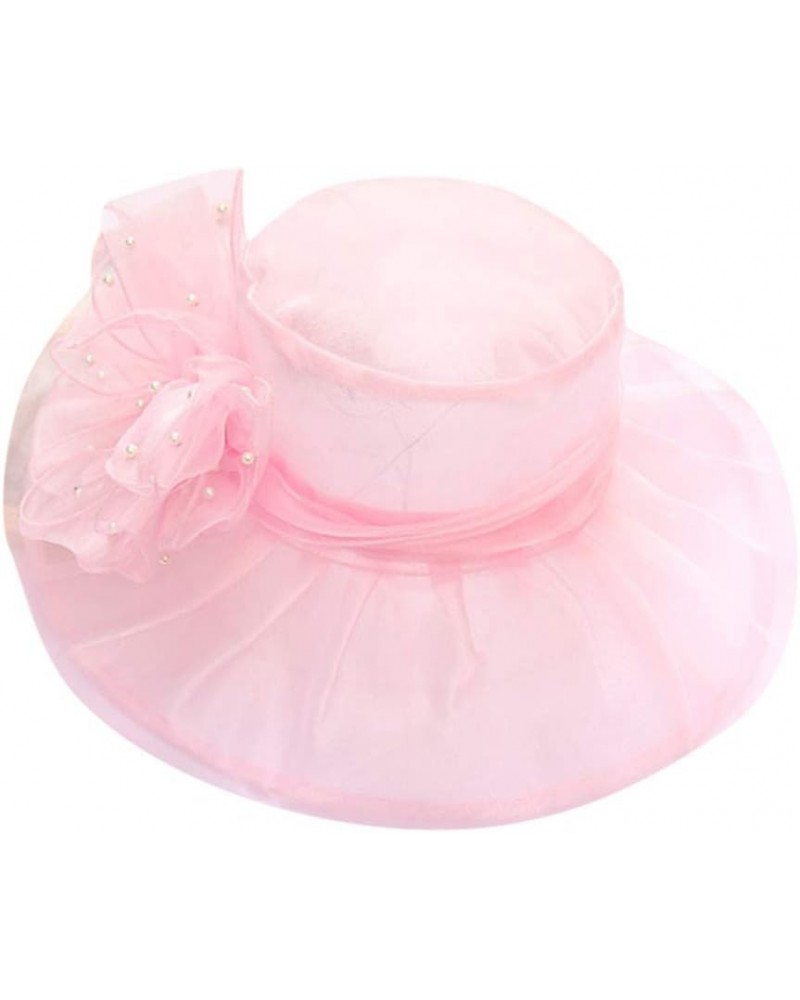 Women's Church Fascinator Bridal Tea Party Wedding Hat Trucker Cap Pink-b $6.71 Baseball Caps