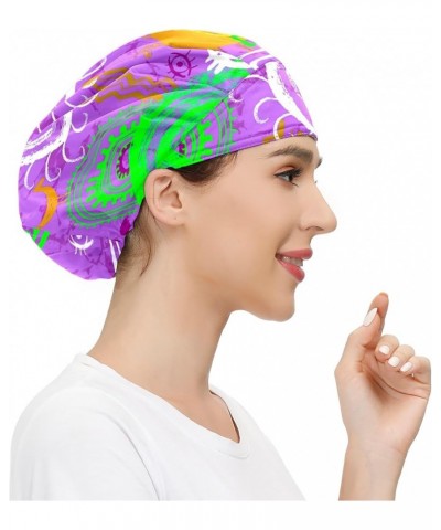 Adjustable Working Caps, Elastic Bandage Tie Back Hats, Cover Hair Bouffant Hats with Sweatband 89 Ethnic Image $9.99 Balaclavas