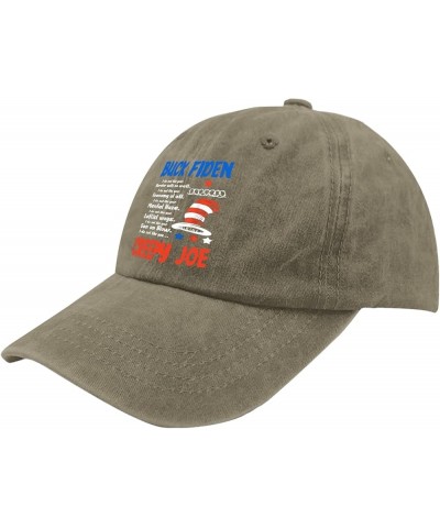 Buck Fiden I Do Not Like Your Border with No Wall US Flag Hat for Mens Baseball Cap Soft Washed Pigment Khaki $11.99 Baseball...