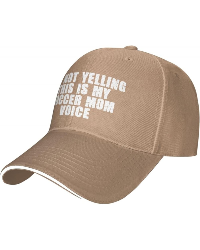 I'm not Yelling This is My Soccer Mom Voice Unisex Baseball Cap Vintage Snapback Cap Adjustable Natural $10.23 Baseball Caps