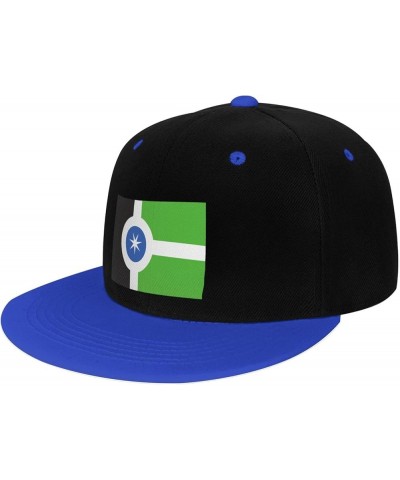 Flag of Bond Hill, Cincinnati, Ohio Snapback Hat for Men Women Baseball Cap Trucker Flat Bill Hats Dad Caps Blue $13.82 Baseb...