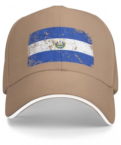 El Salvador Flag Vintage Gifts Baseball Cap Women Trucker Hat Men Dad Hat Adjustable Snapback Hat Cowboy Hat Black Natural $1...