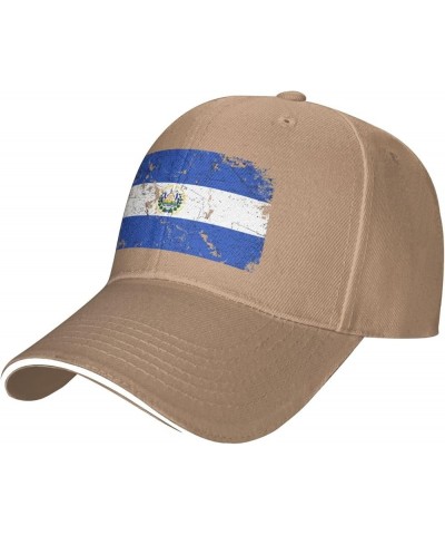 El Salvador Flag Vintage Gifts Baseball Cap Women Trucker Hat Men Dad Hat Adjustable Snapback Hat Cowboy Hat Black Natural $1...