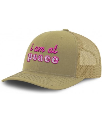 Trucker Hat Baseball Cap I Am at Peace Cotton Dad Hats for Men & Women Khaki $11.70 Baseball Caps