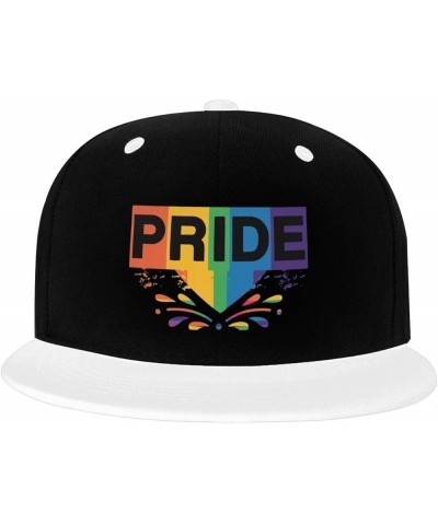 Pride Snapback Hat for Men Women Baseball Cap Trucker Flat Bill Hats Dad Caps White $13.09 Baseball Caps