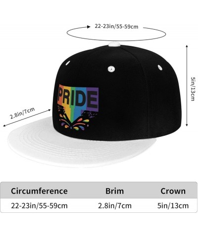 Pride Snapback Hat for Men Women Baseball Cap Trucker Flat Bill Hats Dad Caps White $13.09 Baseball Caps