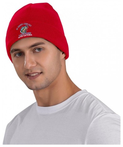 of Course I Cum Fast I Got Fish to Catch Beanie Hat Skull Knit Warm Cap Women Men Soft Stretch for Winter4 Red $13.21 Skullie...