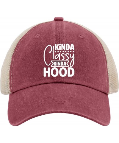 Kinda Classy Kinda Hood Womens Sun hat Women's hat Womens Golf hat Gifts for Men Cool Hat Wine Red02 $11.43 Sun Hats