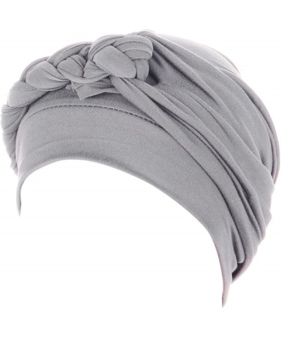 Women Turban Hat Elastic Head Scarf Pre-Tied African Hat Headwear Bonnet Soft Hair Wrap Cap Gifts Christmas Grey $7.49 Skulli...