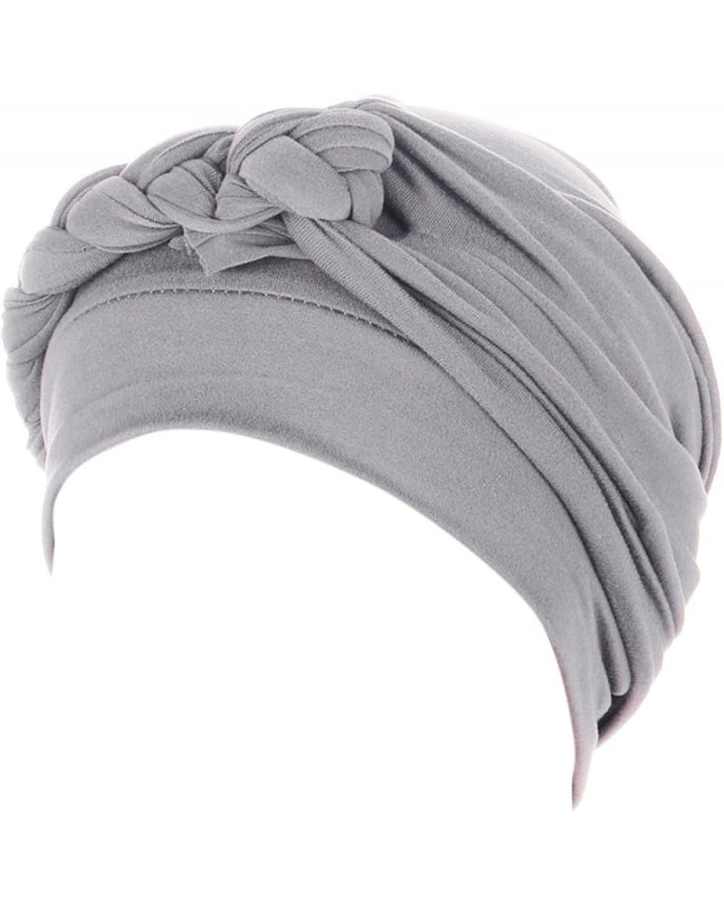 Women Turban Hat Elastic Head Scarf Pre-Tied African Hat Headwear Bonnet Soft Hair Wrap Cap Gifts Christmas Grey $7.49 Skulli...