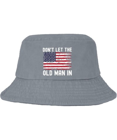 Don't LET Old Man in Bucket Hats Bucket Hat Vintage Men Hats Vacation Accessories for Travel Must Haves Light Grey $10.34 Buc...