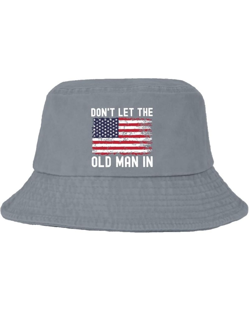 Don't LET Old Man in Bucket Hats Bucket Hat Vintage Men Hats Vacation Accessories for Travel Must Haves Light Grey $10.34 Buc...