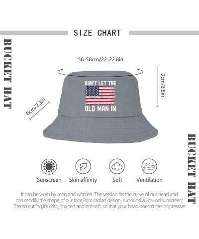 Don't LET Old Man in Bucket Hats Bucket Hat Vintage Men Hats Vacation Accessories for Travel Must Haves Light Grey $10.34 Buc...